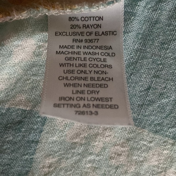 a.n.a Multicolored Floral Patchwork Short Puff Sleeve Above Knee Dress Large - Picture 6 of 6